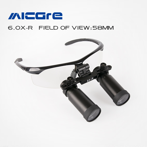 surgical loupes 6.0X-R BP frame